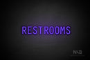 "RESTROOMS" (Old Story font) - LED neon sign