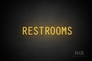 "RESTROOMS" (Old Story font) - LED neon sign