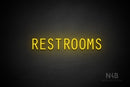 "RESTROOMS" (Old Story font) - LED neon sign