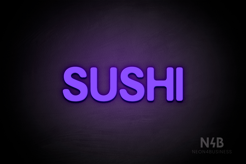 "SUSHI" (Adventure font) - LED neon sign