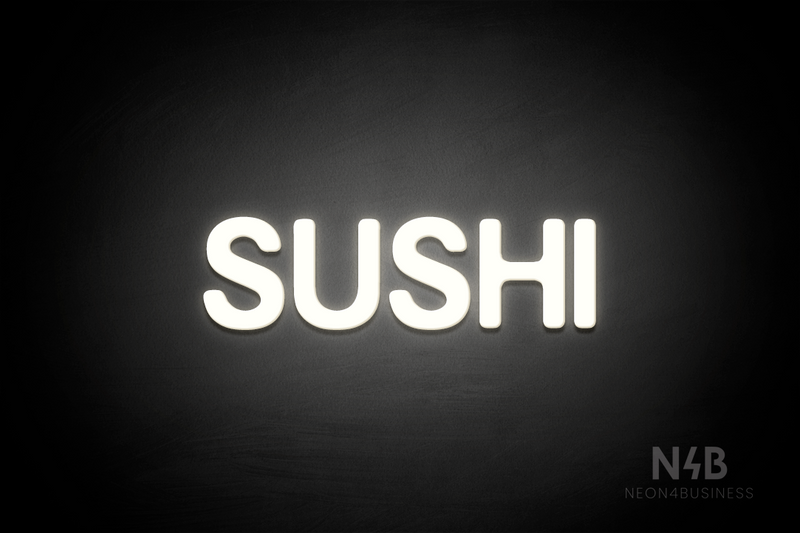 "SUSHI" (Adventure font) - LED neon sign