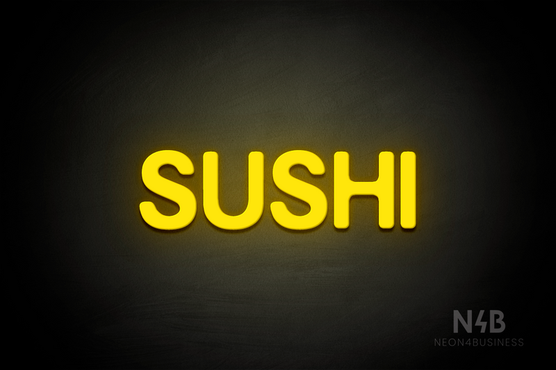 "SUSHI" (Adventure font) - LED neon sign