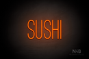"SUSHI" (Diamond font) - LED neon sign