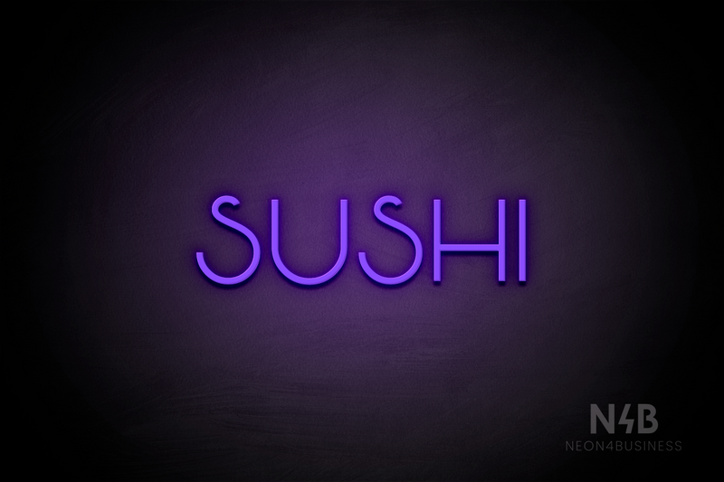 "SUSHI" (Reason font) - LED neon sign