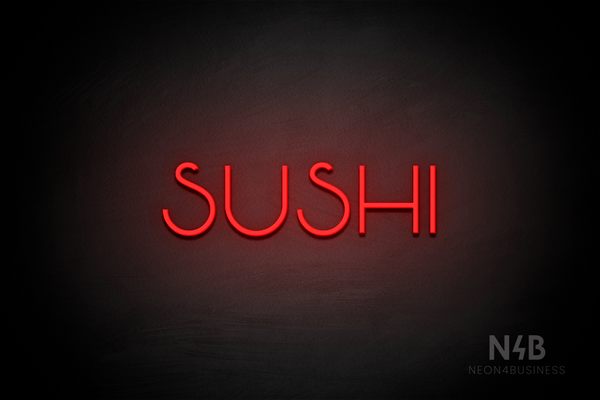 "SUSHI" (Reason font) - LED neon sign