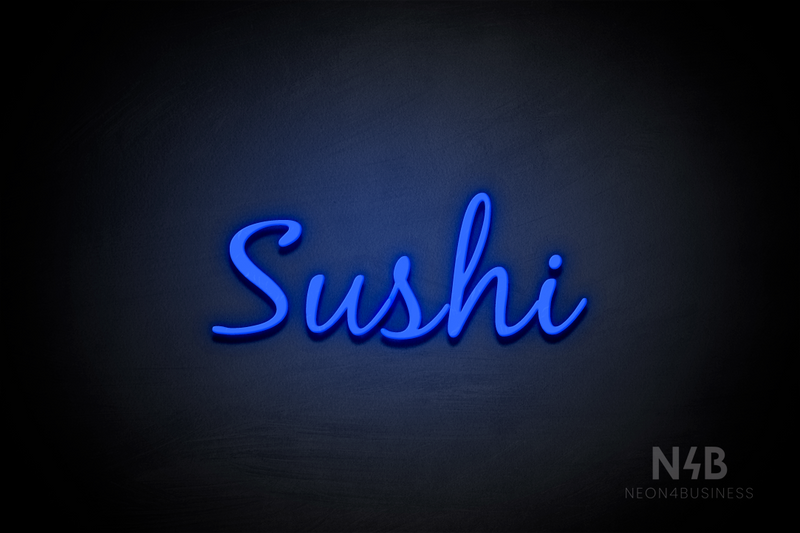 "Sushi" (Notes font) - LED neon sign