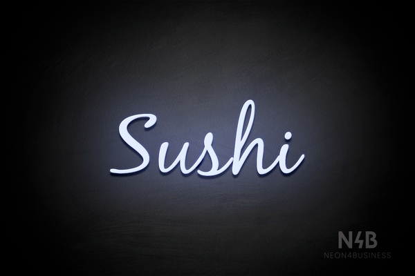 "Sushi" (Notes font) - LED neon sign