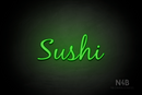 "Sushi" (Notes font) - LED neon sign