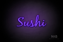 "Sushi" (Notes font) - LED neon sign