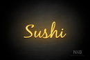 "Sushi" (Notes font) - LED neon sign