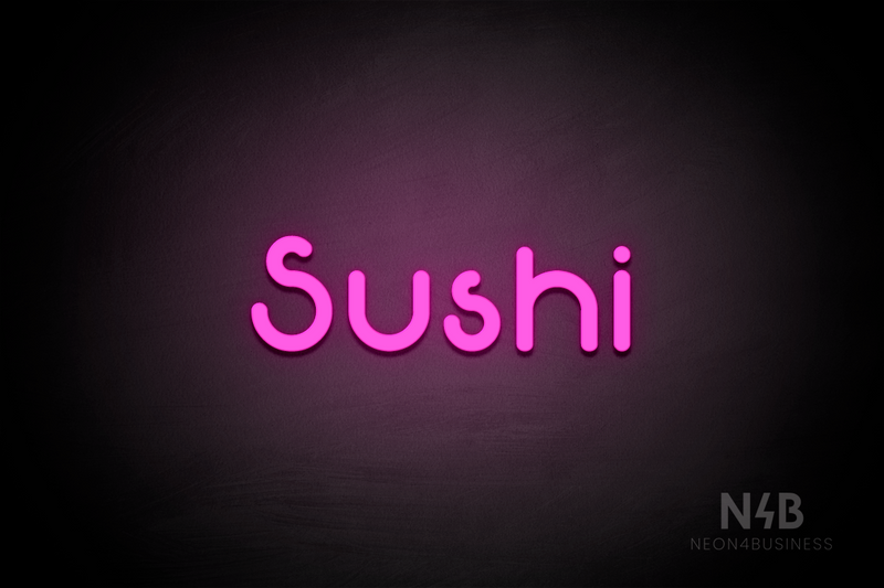 "Sushi" (Mountain font) - LED neon sign