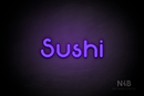 "Sushi" (Mountain font) - LED neon sign