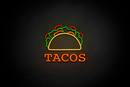 Tacos ("Tacos" at the bottom Typing Regular font) - LED neon sign