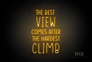"THE BEST VIEW COMES AFTER THE HARDEST CLIMB" (Reminder font) - LED neon sign