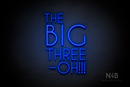 "THE BIG THREE-OH!!!" (Cometa font) - LED neon sign