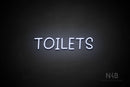 "TOILETS" (capitals, Daily font) - LED neon sign
