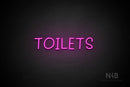 "TOILETS" (capitals, Daily font) - LED neon sign