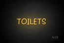 "TOILETS" (capitals, Daily font) - LED neon sign