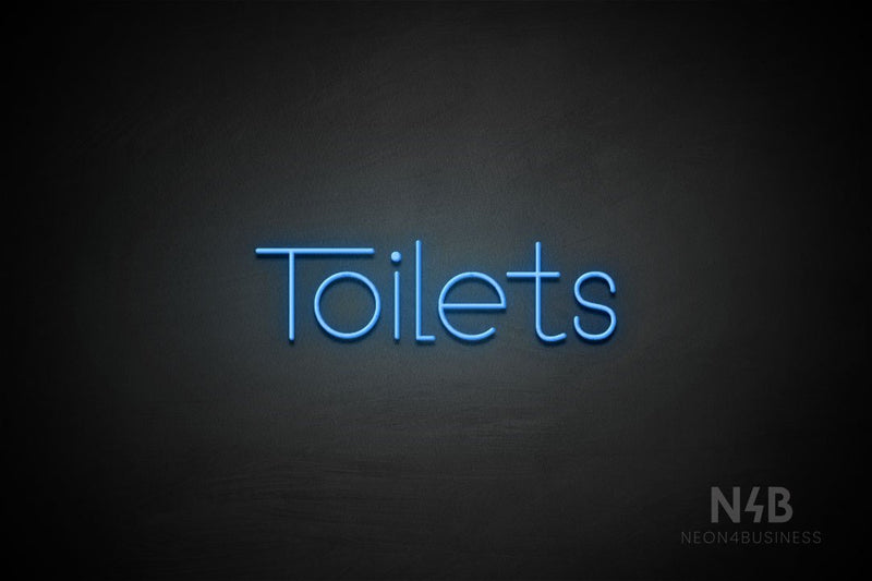 "Toilets" (Festin font) - LED neon sign