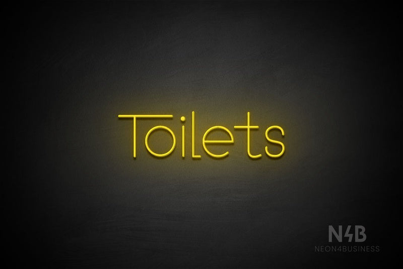 "Toilets" (Festin font) - LED neon sign