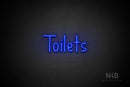 "Toilets" (Dark font) - LED neon sign