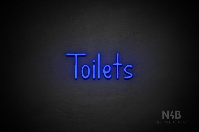 "Toilets" (Dark font) - LED neon sign