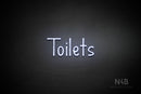 "Toilets" (Dark font) - LED neon sign