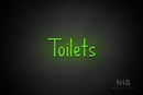 "Toilets" (Dark font) - LED neon sign