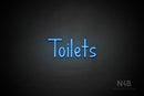 "Toilets" (Dark font) - LED neon sign
