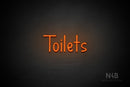 "Toilets" (Dark font) - LED neon sign
