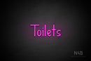 "Toilets" (Dark font) - LED neon sign