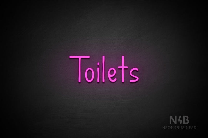 "Toilets" (Dark font) - LED neon sign