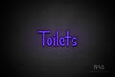 "Toilets" (Dark font) - LED neon sign
