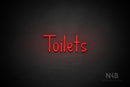 "Toilets" (Dark font) - LED neon sign