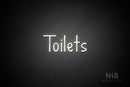 "Toilets" (Dark font) - LED neon sign
