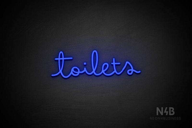 "Toilets" (Bandita font) - LED neon sign