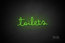 "Toilets" (Bandita font) - LED neon sign