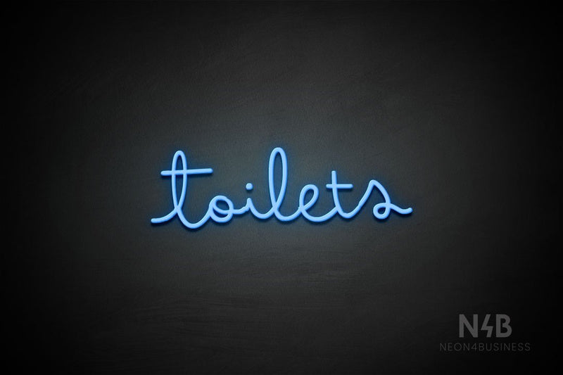 "Toilets" (Bandita font) - LED neon sign