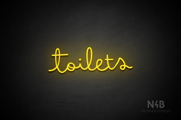 "Toilets" (Bandita font) - LED neon sign