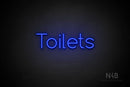 "Toilets" (Cooper font) - LED neon sign
