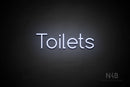 "Toilets" (Cooper font) - LED neon sign