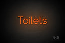 "Toilets" (Cooper font) - LED neon sign