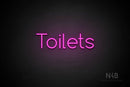 "Toilets" (Cooper font) - LED neon sign