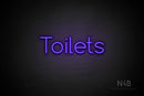 "Toilets" (Cooper font) - LED neon sign