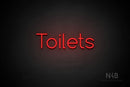 "Toilets" (Cooper font) - LED neon sign