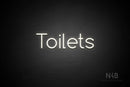 "Toilets" (Cooper font) - LED neon sign