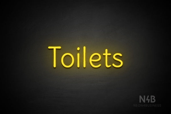 "Toilets" (Alive font) - LED neon sign