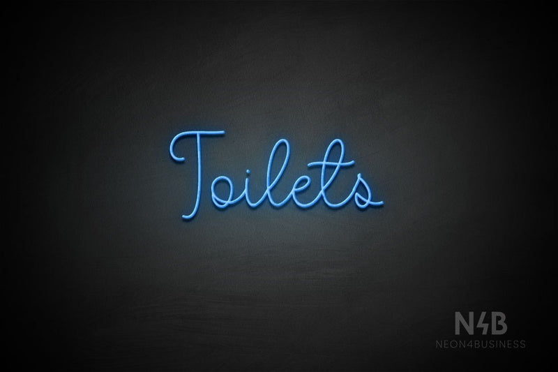 "Toilets" (Melinda font) - LED neon sign
