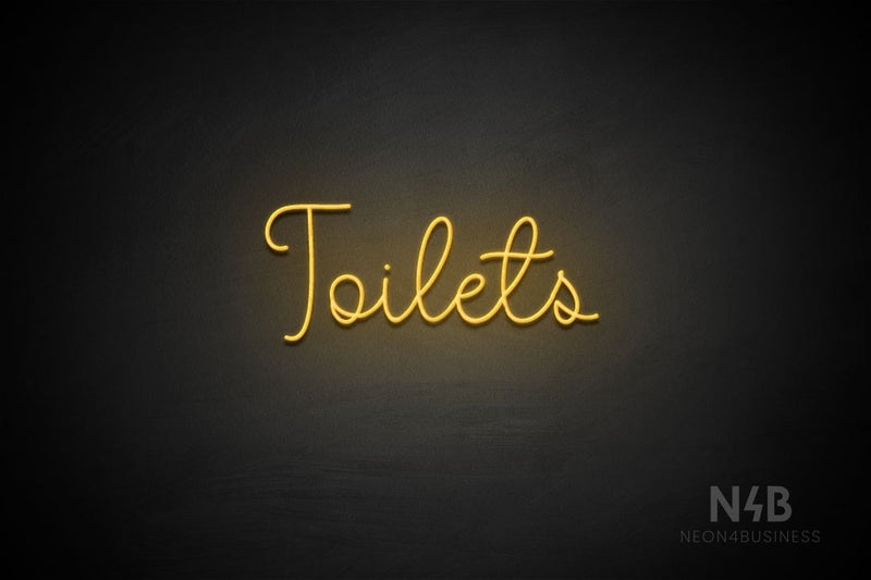 "Toilets" (Melinda font) - LED neon sign