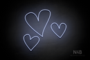 Triple Heart - LED neon sign